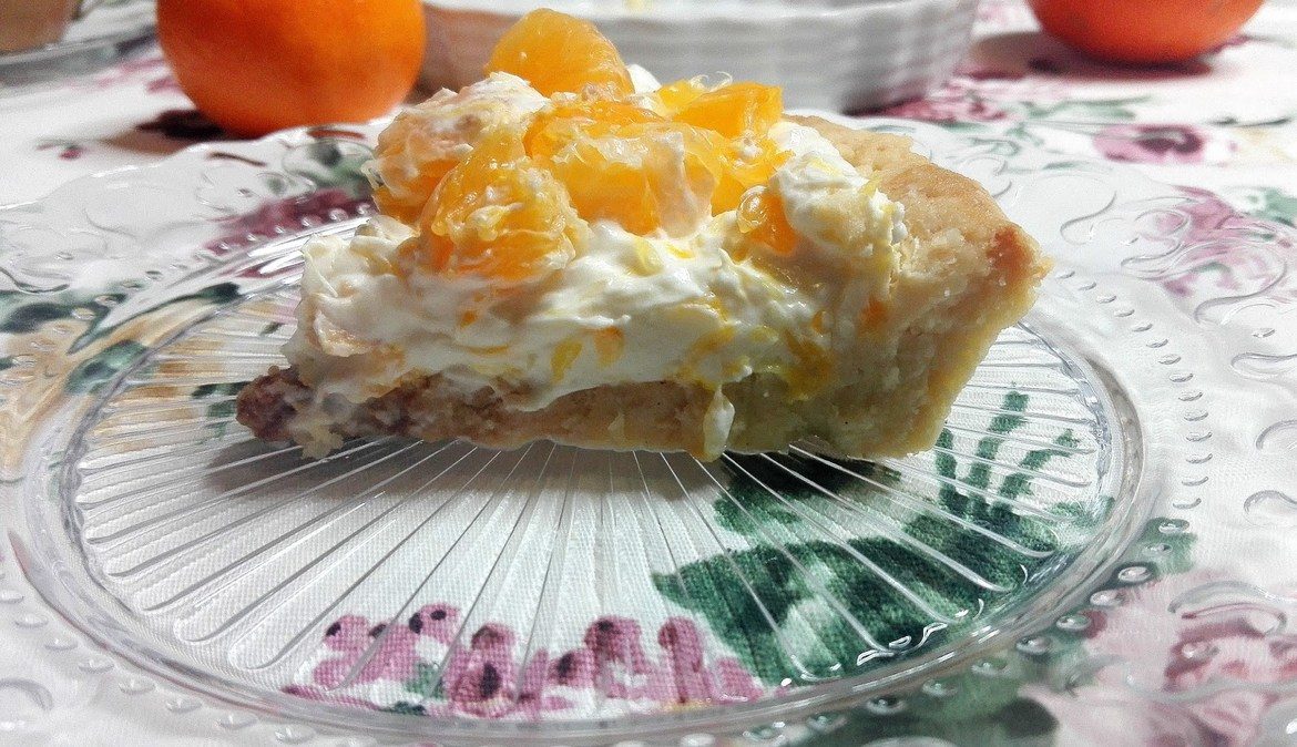 Bezglutenowa Tarta z Mandarynkami i Pomarańczami *z serem kozim fot 1