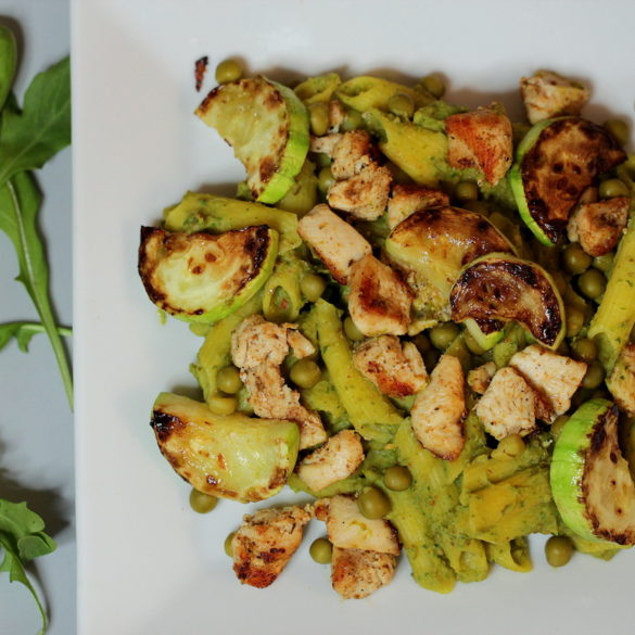 pesto z zielonego groszku i rukoli 1